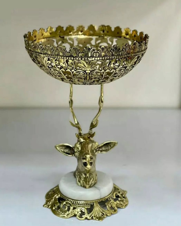 میوه خوری پایه سنگی تندیس گوزن