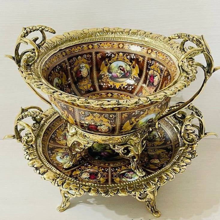 کاسه بشقاب دسته گندمی